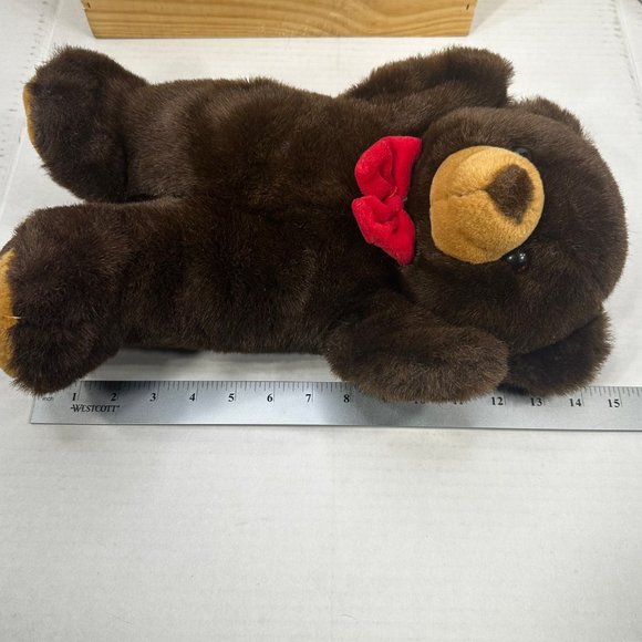 JC Penney Plush Teddy Bear Puppet With Bowtie Preowned One Foot Toe Separator Lo - Picture 8 of 11
